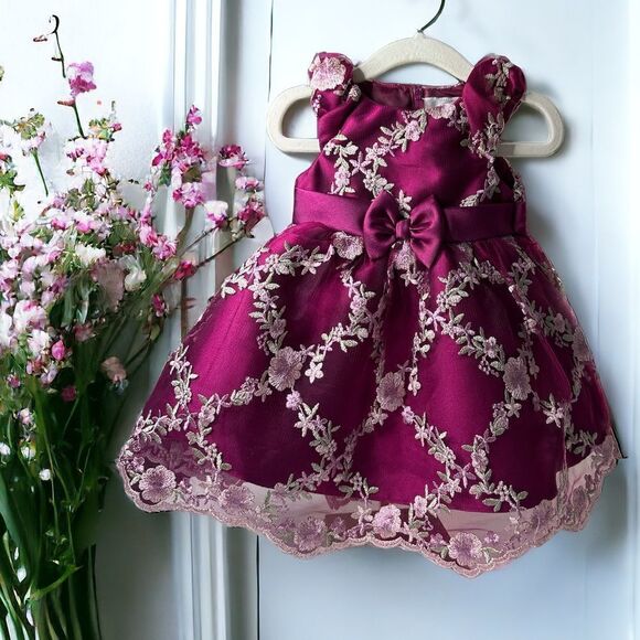 Rare Editions Formal Dress 12 Months - Picture 1 of 6